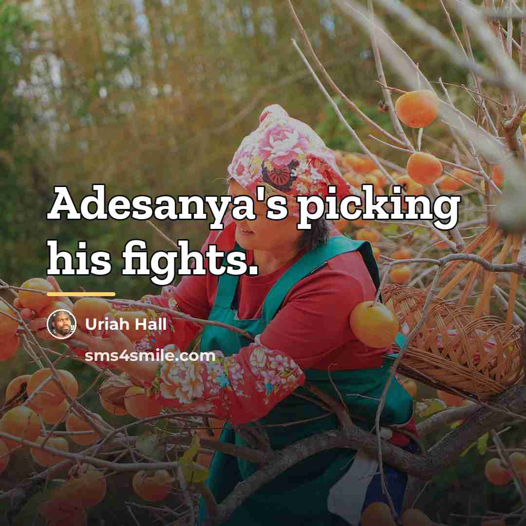 “Adesanya's picking his fights.…” quote by Uriah Hall