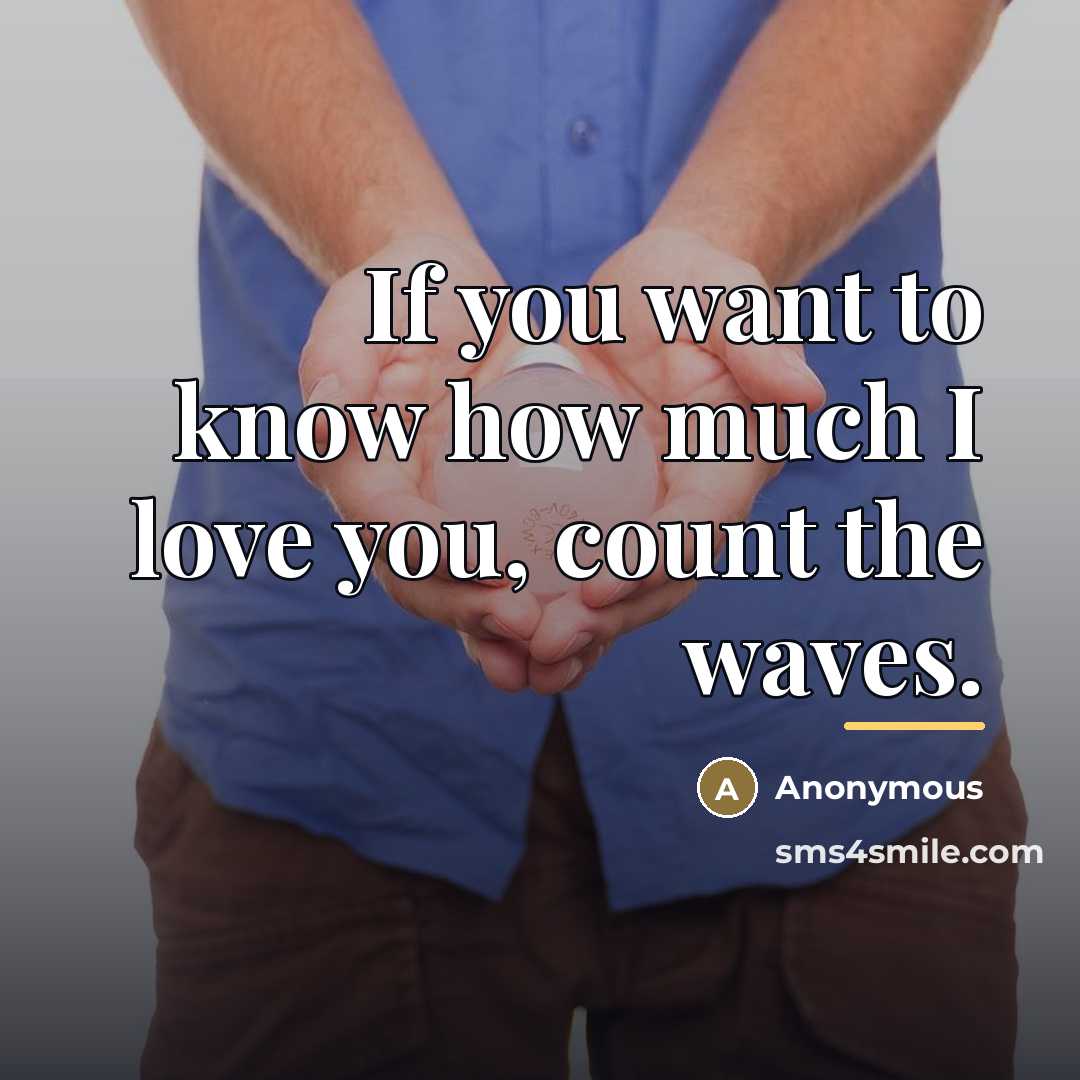 “If you want to know how much I love you,…” quote by Anonymous