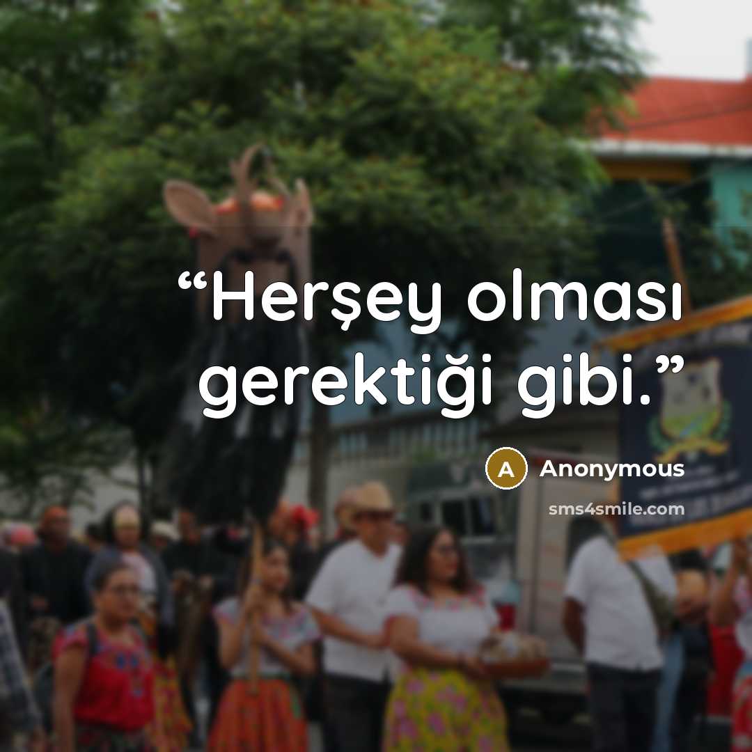 “Herşey olması gerektiği gibi.” quote by Anonymous