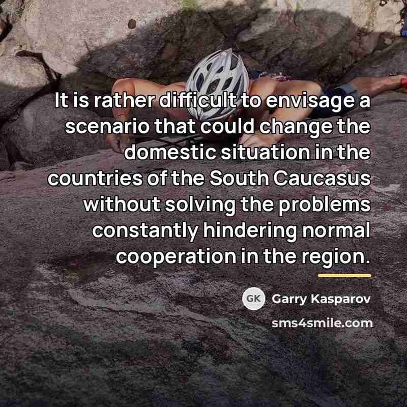 “It is rather difficult to envisage a scenario that could…” quote by Garry Kasparov