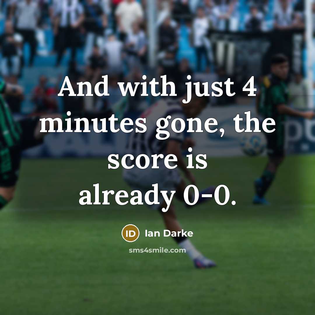 “And with just 4 minutes gone, the score is already…” quote by Ian Darke