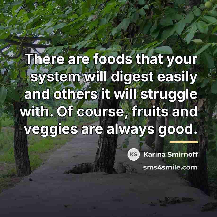 “There are foods that your system will digest easily and…” quote by Karina Smirnoff