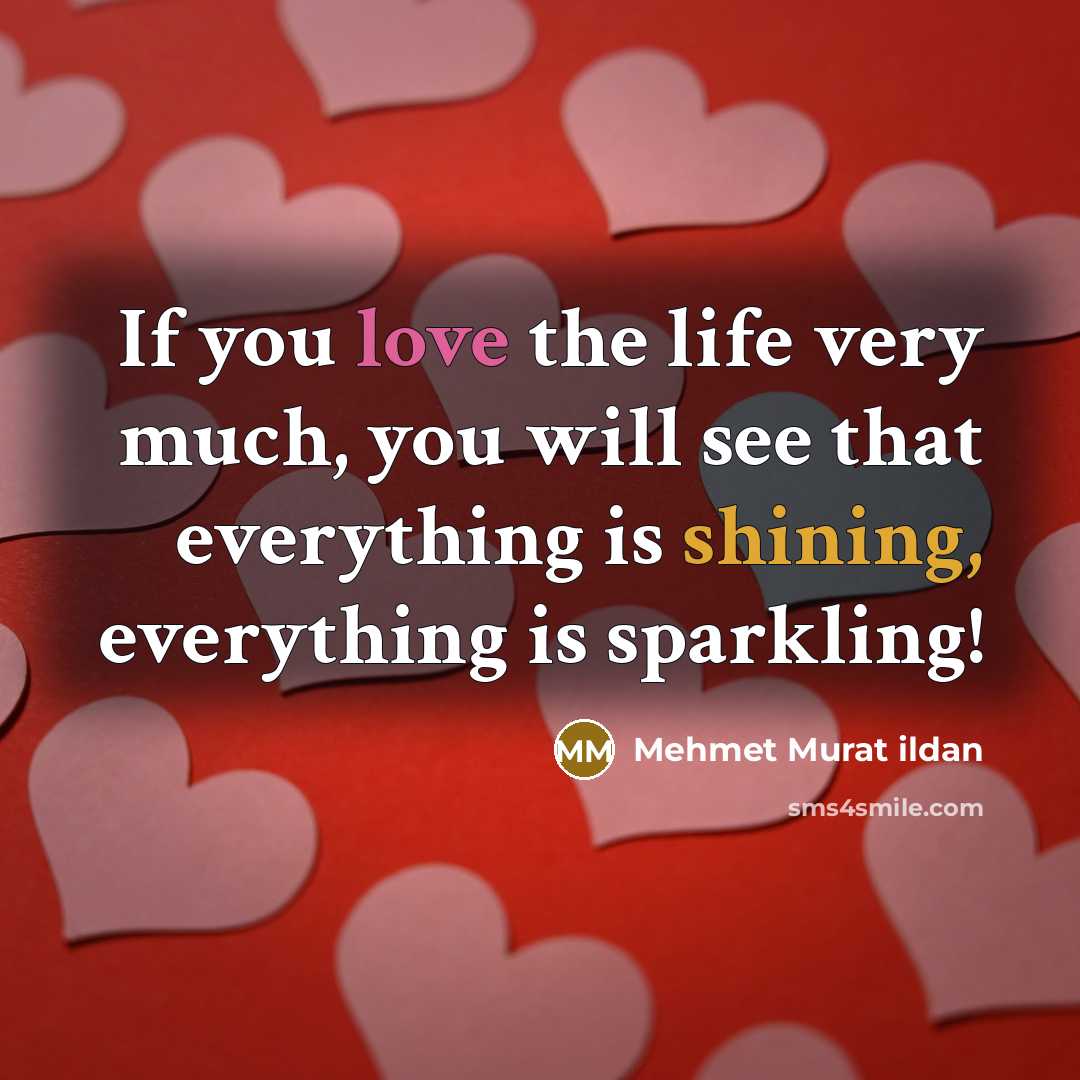 “If you love the life very much, you will see…” quote by Mehmet Murat Ildan