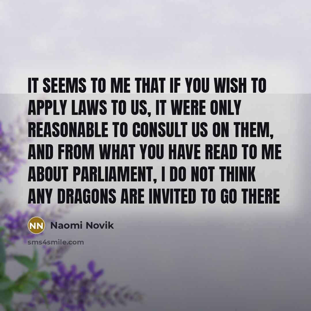 “It seems to me that if you wish to apply…” quote by Naomi Novik