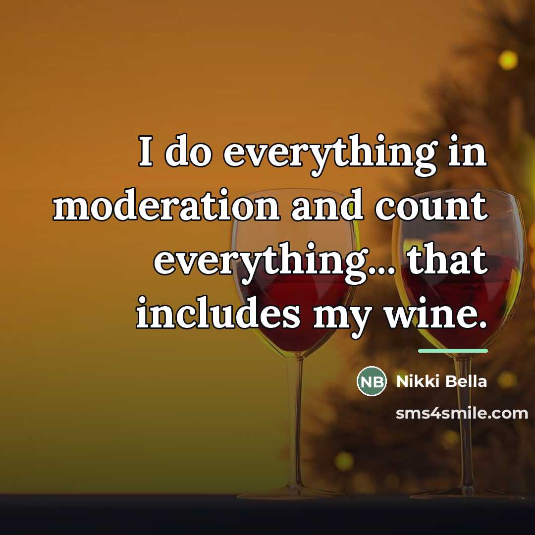 “I do everything in moderation and count everything... that includes…” quote by Nikki Bella