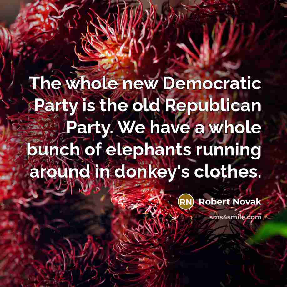 “The whole new Democratic Party is the old Republican Party.…” quote by Robert Novak