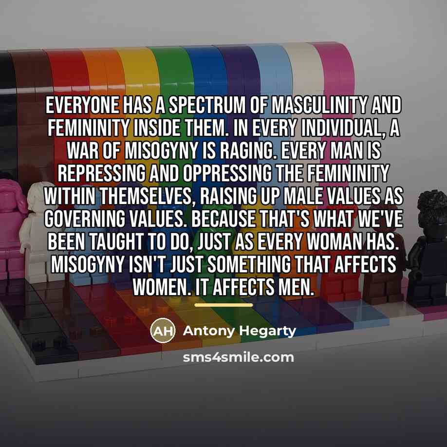 “Everyone has a spectrum of masculinity and femininity inside them.…” quote by Antony Hegarty