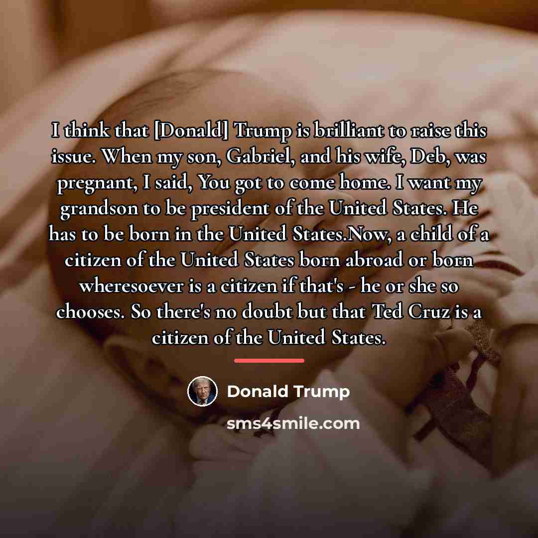 “I think that [Donald] Trump is brilliant to raise this…” quote by Donald Trump