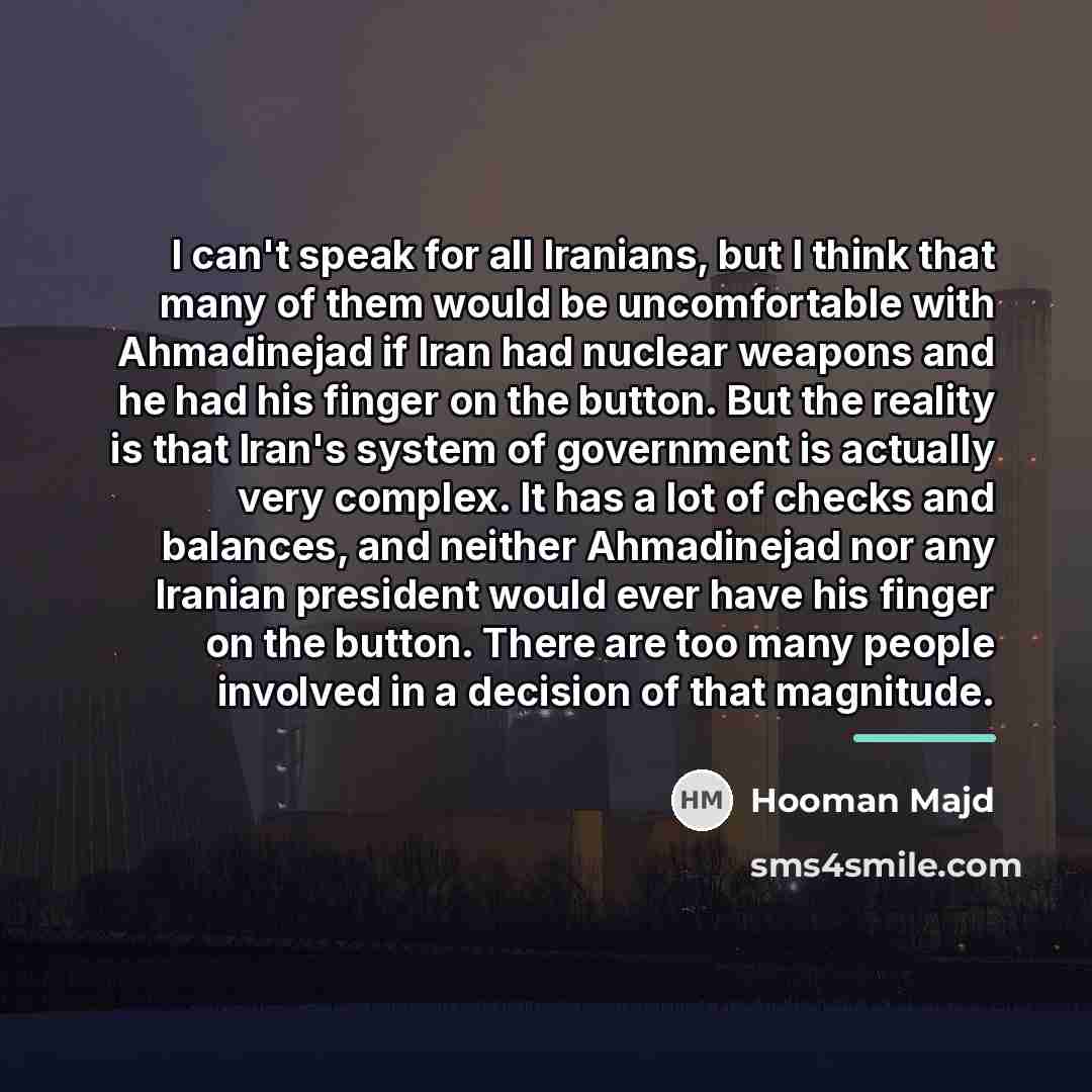 “I can't speak for all Iranians, but I think that…” quote by Hooman Majd