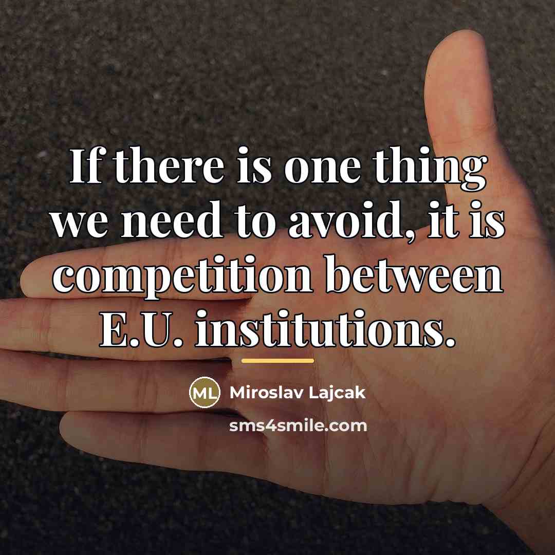 “If there is one thing we need to avoid, it…” quote by Miroslav Lajcak