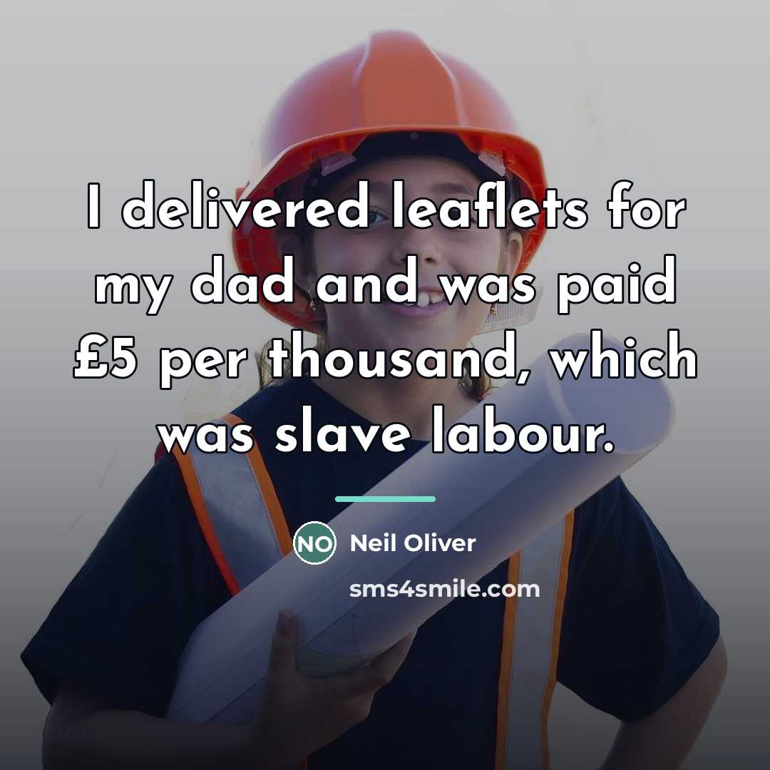 “I delivered leaflets for my dad and was paid £5…” quote by Neil Oliver