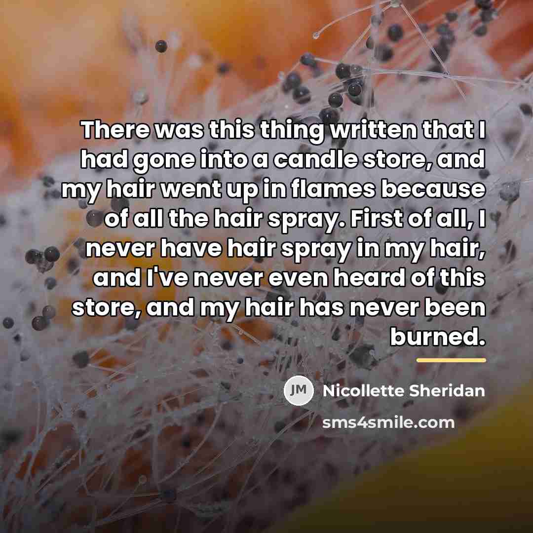“There was this thing written that I had gone into…” quote by Nicollette Sheridan