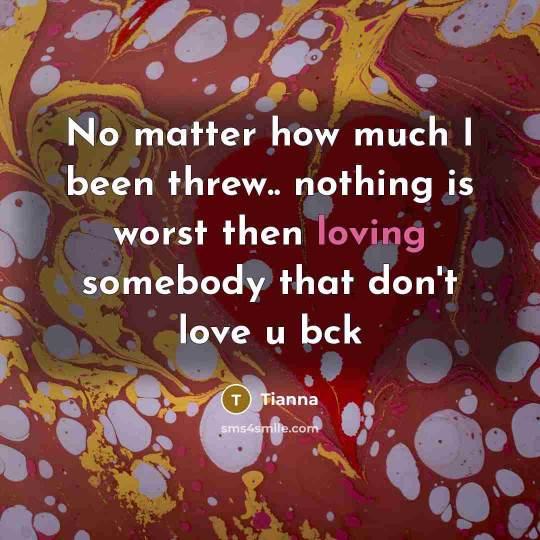“No matter how much I been threw.. nothing is worst…” quote by Tianna