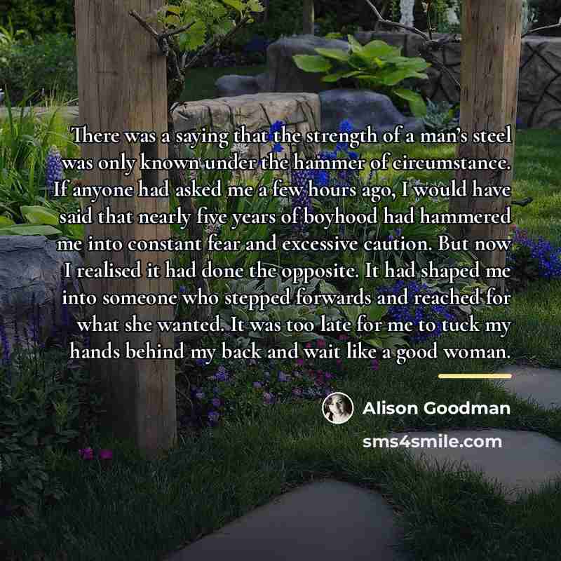 “There was a saying that the strength of a man’s…” quote by Alison Goodman