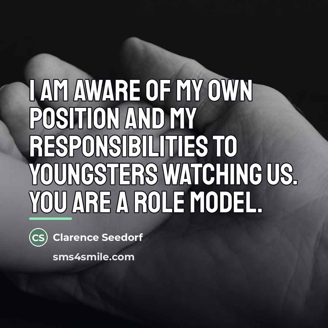 “I am aware of my own position and my responsibilities…” quote by Clarence Seedorf