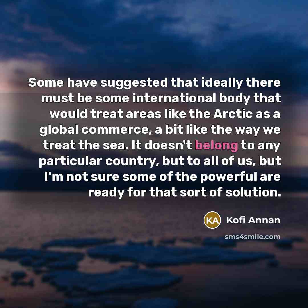 “Some have suggested that ideally there must be some international…” quote by Kofi Annan