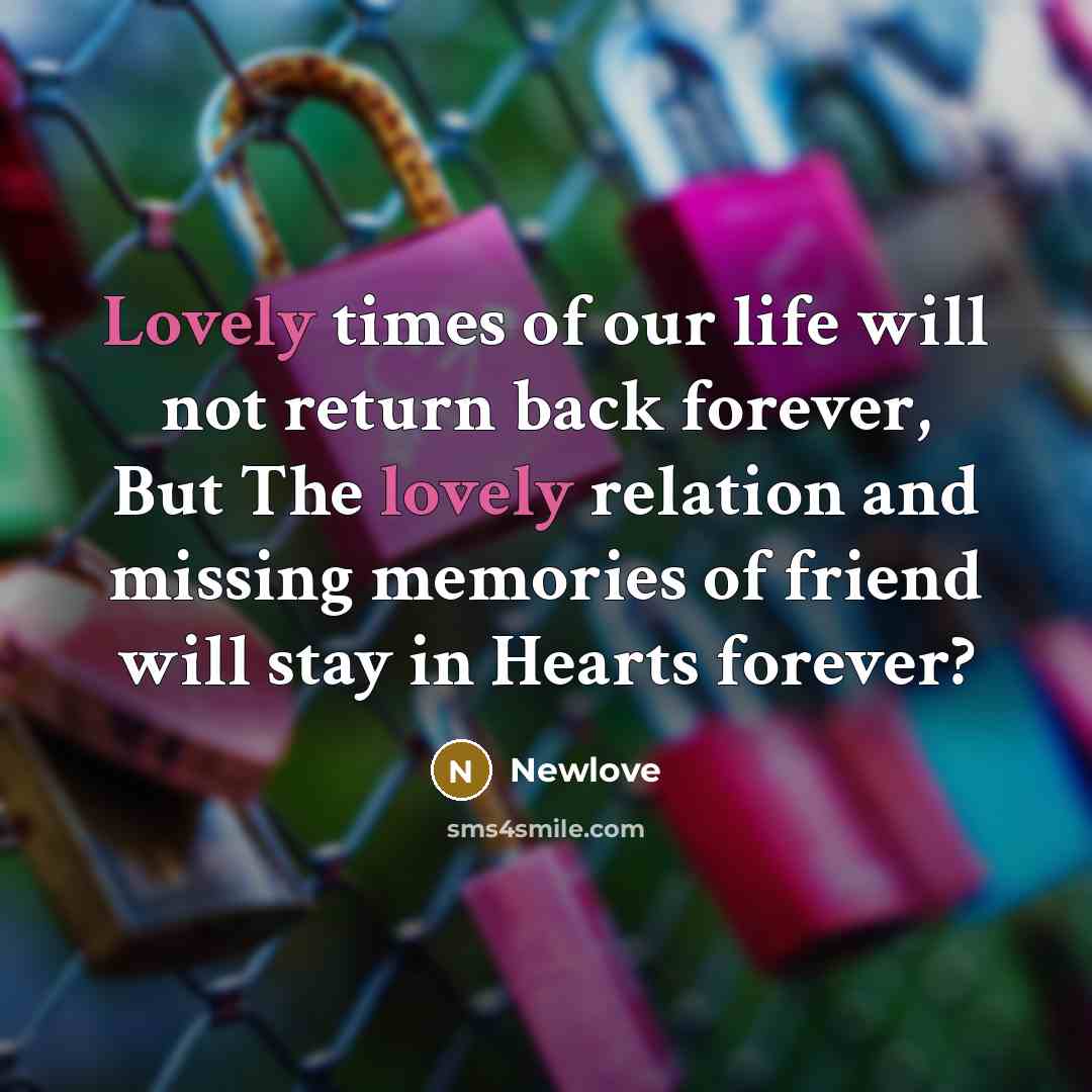 “Lovely times of our life will not return back forever,…” quote by Newlove