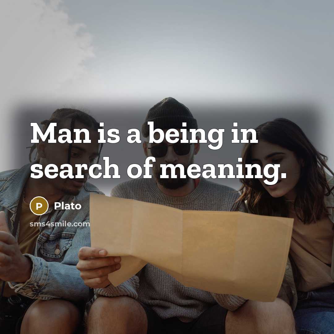 “Man is a being in search of meaning.…” quote by Plato