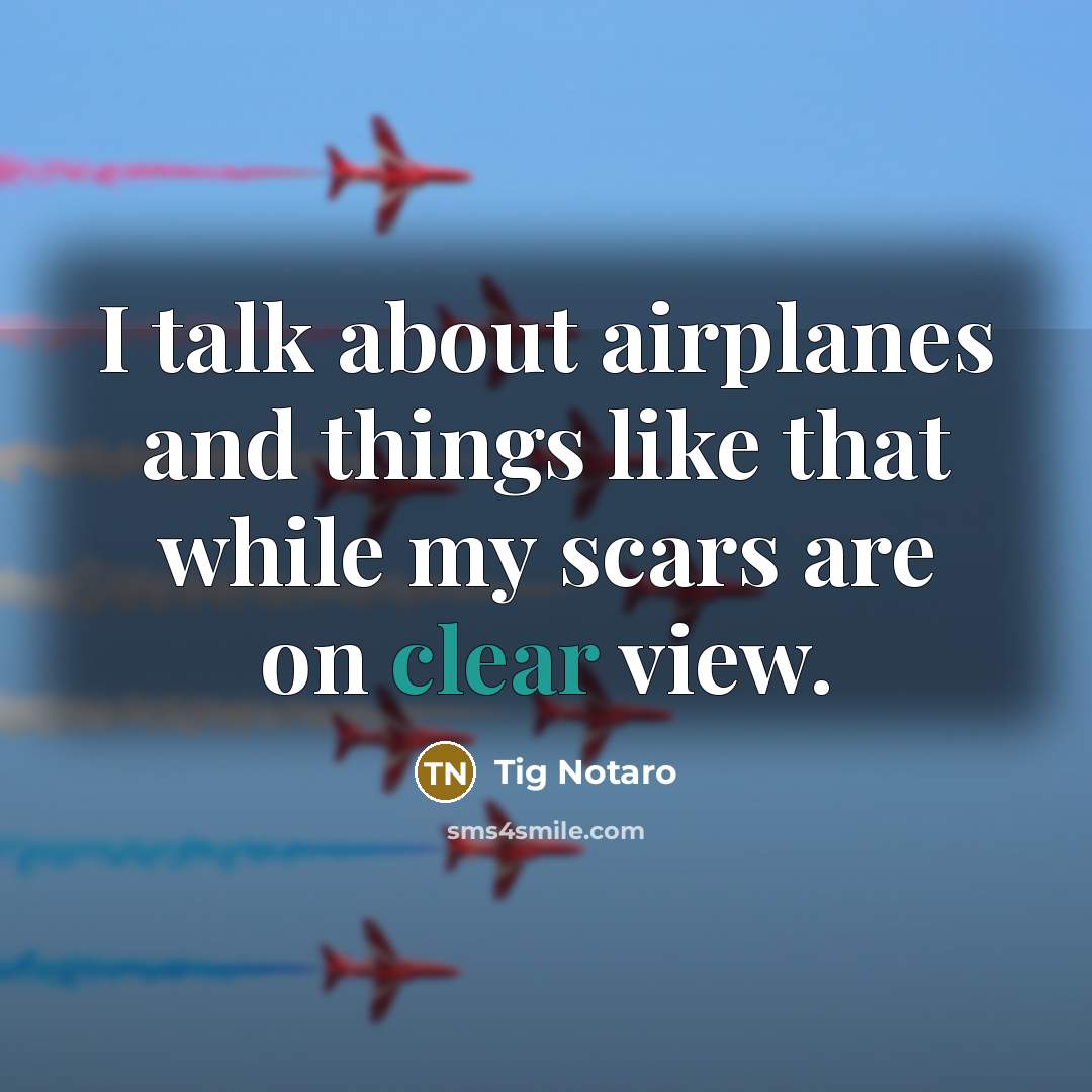 “I talk about airplanes and things like that while my…” quote by Tig Notaro