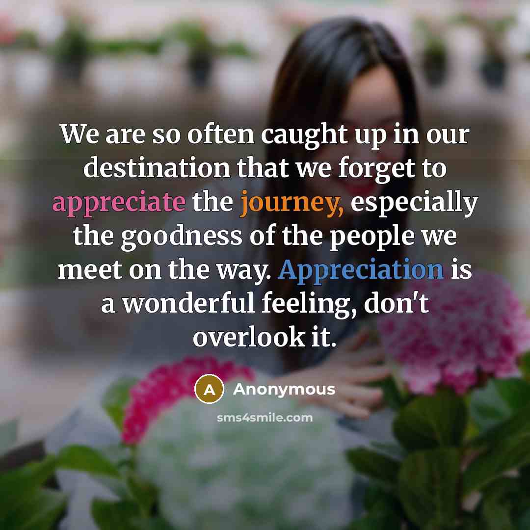 “We are so often caught up in our destination that…” quote by Anonymous
