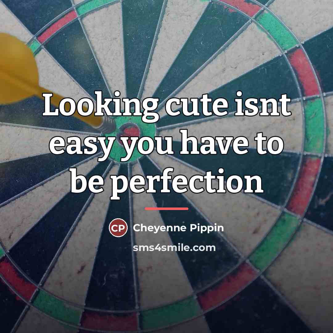 “Looking cute isnt easy you have to be perfection…” quote by Cheyenne Pippin