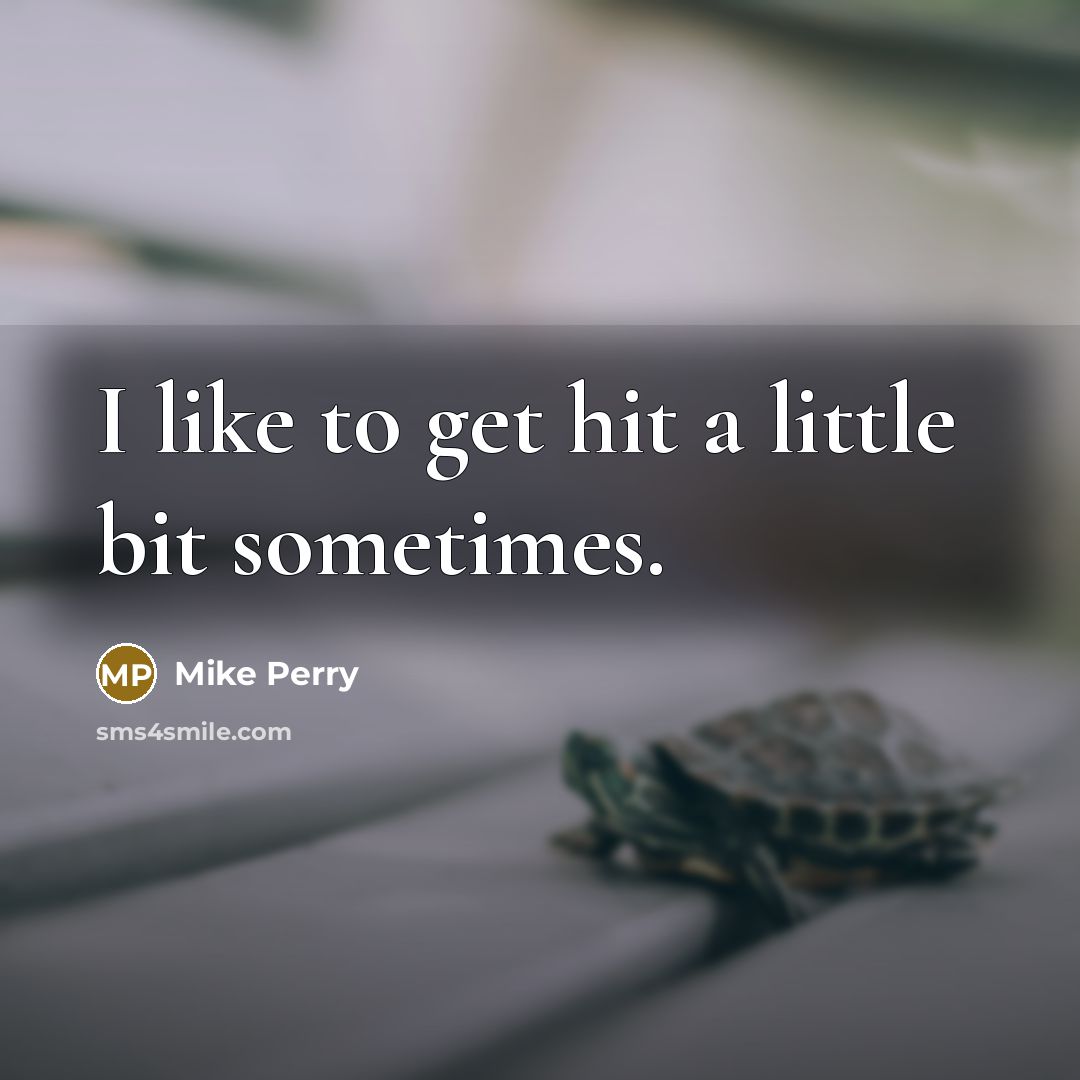 “I like to get hit a little bit sometimes.…” quote by Mike Perry