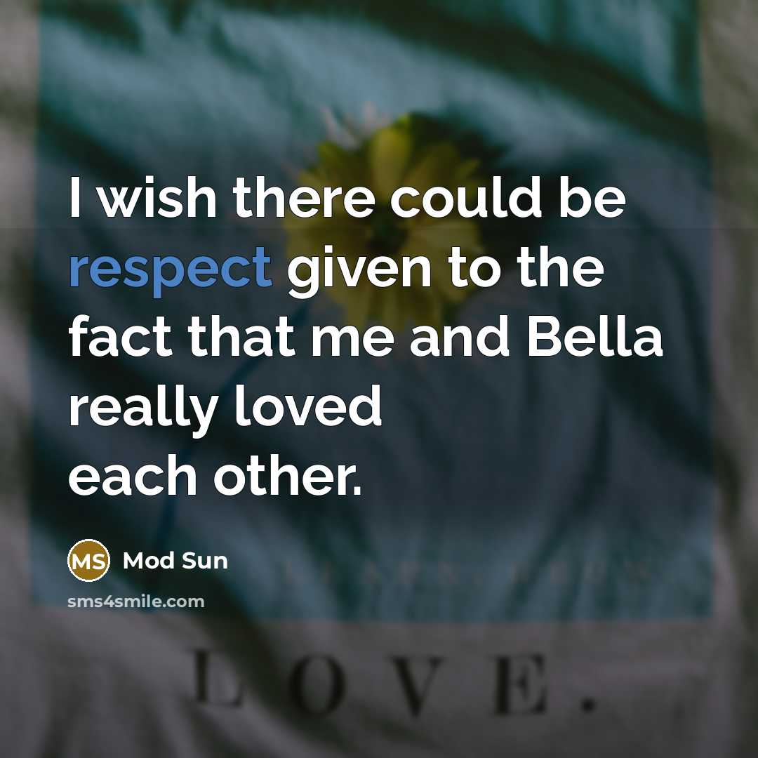 “I wish there could be respect given to the fact…” quote by Mod Sun