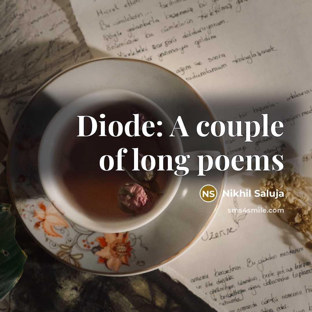 “Diode: A couple of long poems…” quote by Nikhil Saluja