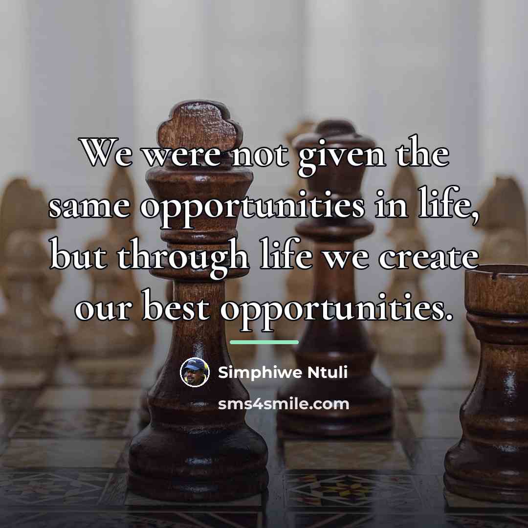 “We were not given the same opportunities in life, but…” quote by Simphiwe Ntuli