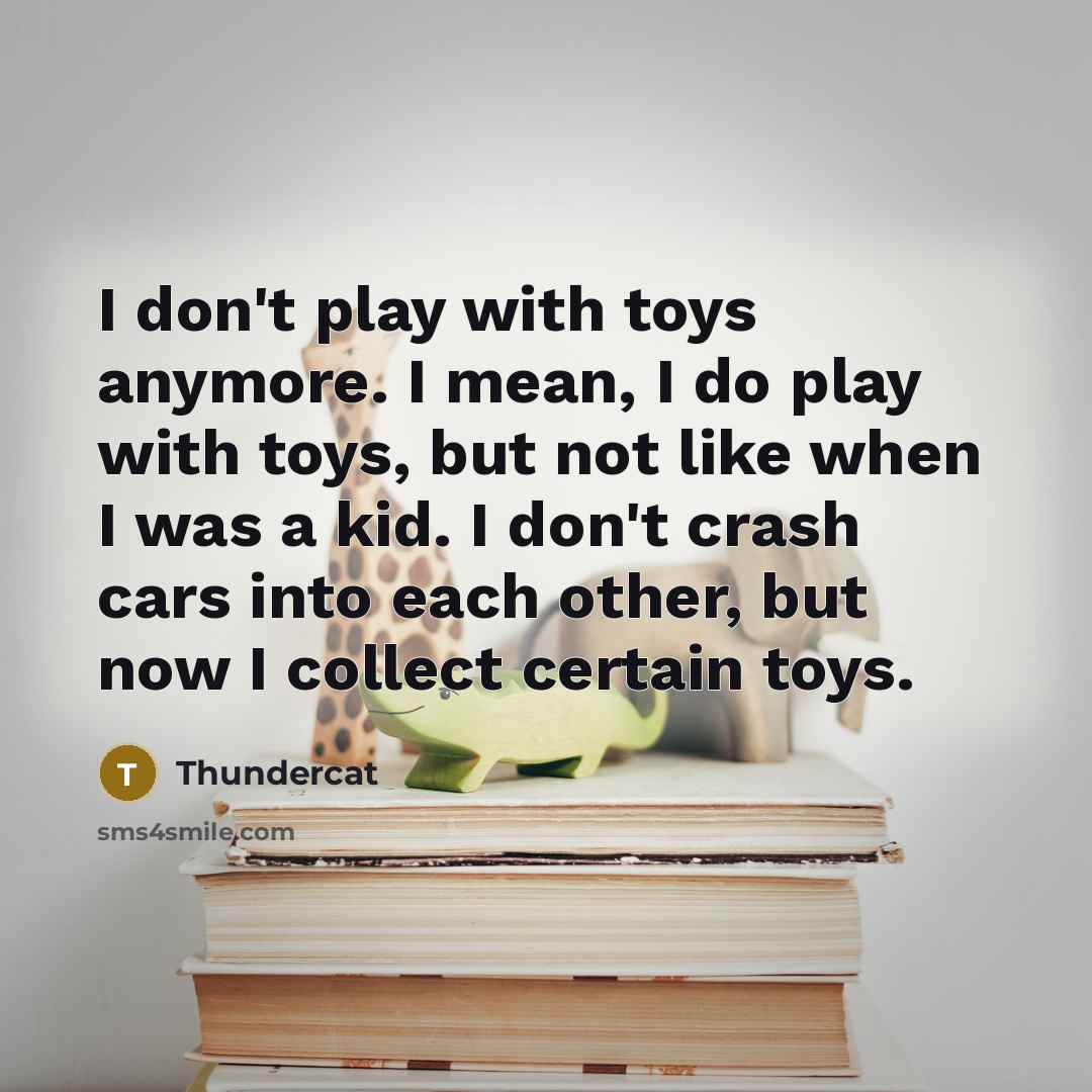 “I don't play with toys anymore. I mean, I do…” quote by Thundercat
