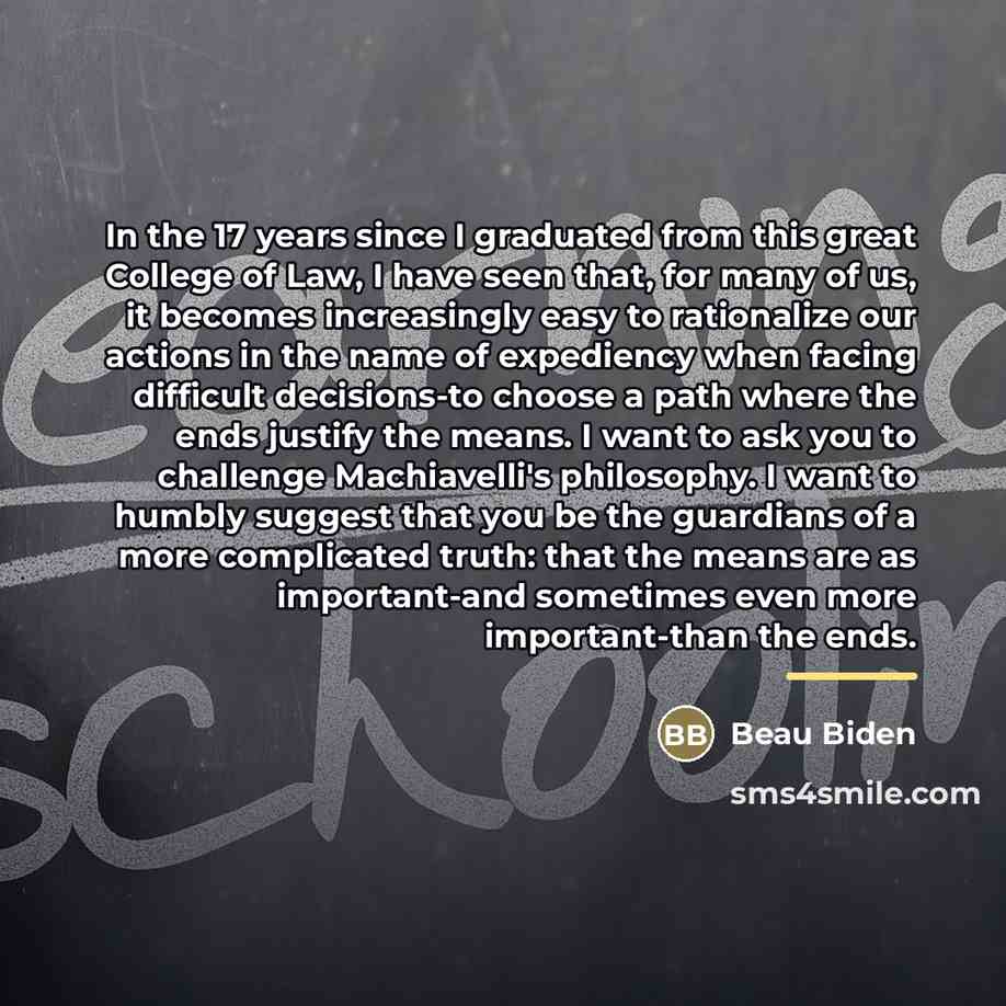“In the 17 years since I graduated from this great…” quote by Beau Biden