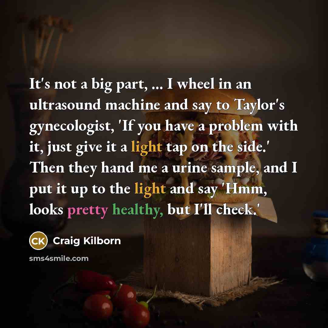 “It's not a big part, ... I wheel in an…” quote by Craig Kilborn