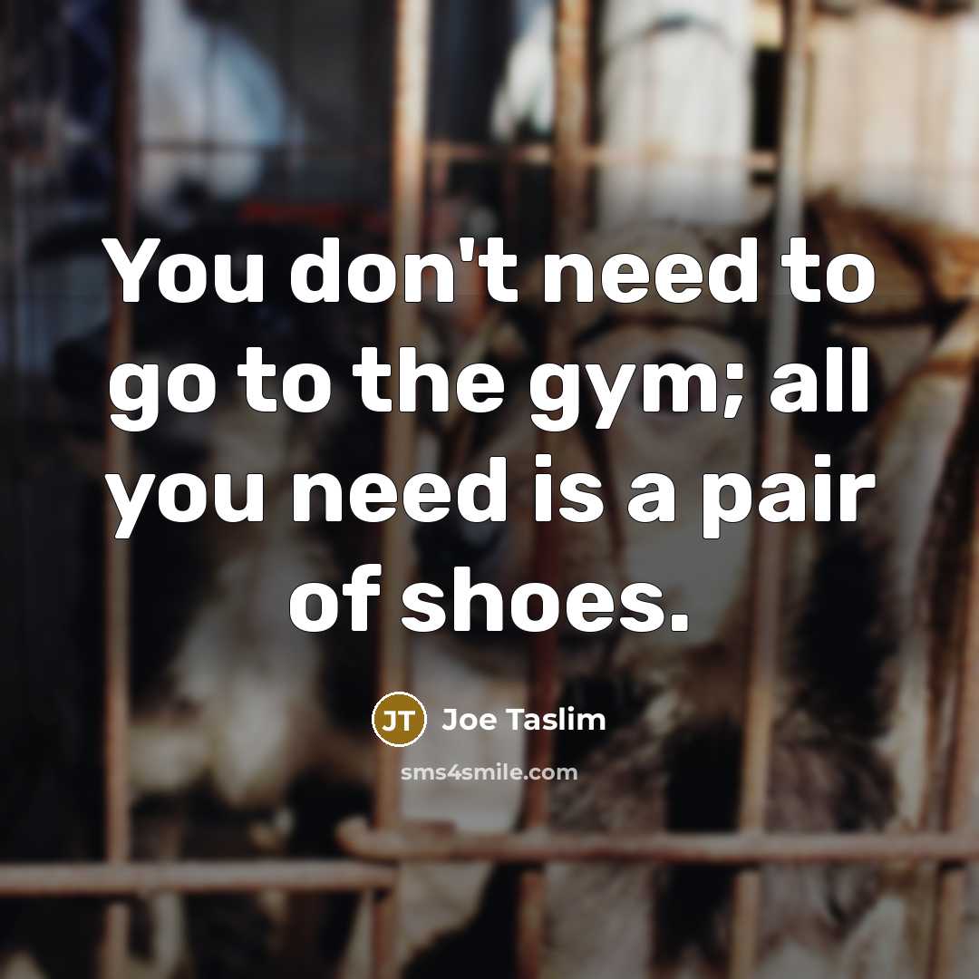 “You don't need to go to the gym; all you…” quote by Joe Taslim