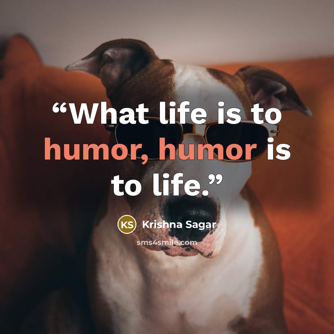 “What life is to humor, humor is to life.” quote by Krishna Sagar