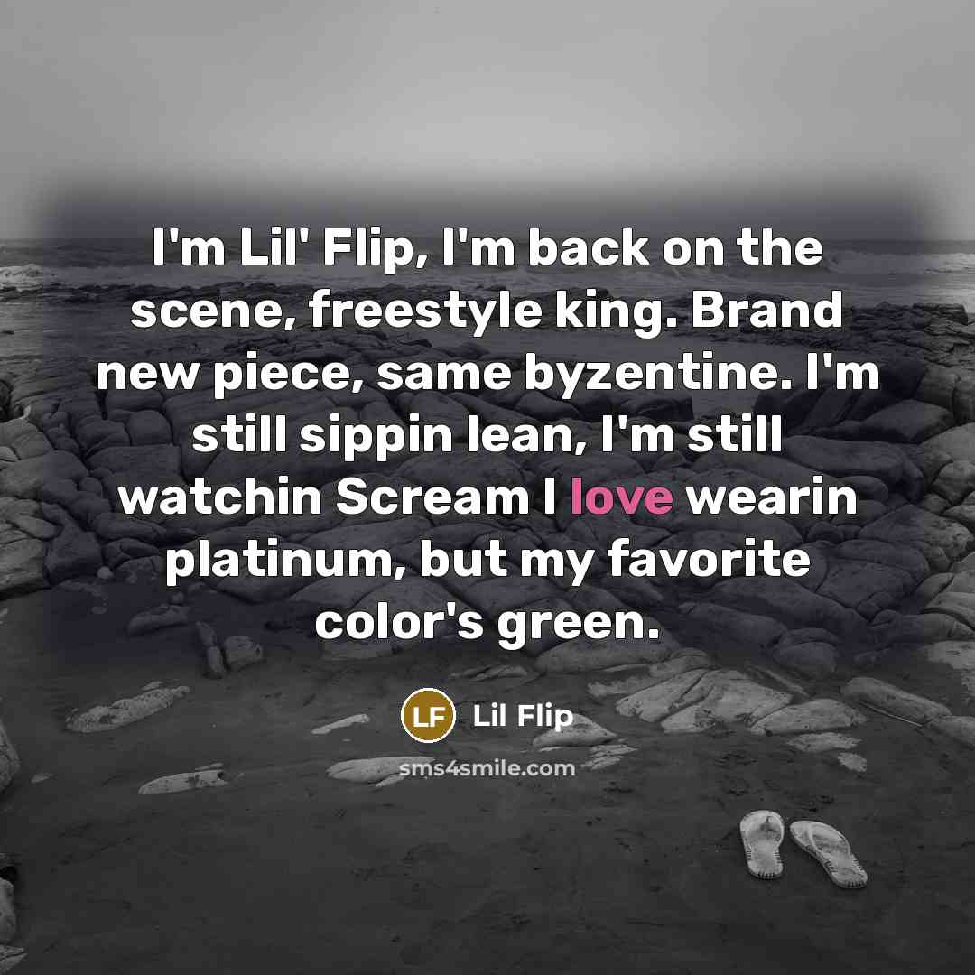 “I'm Lil' Flip, I'm back on the scene, freestyle king.…” quote by Lil Flip