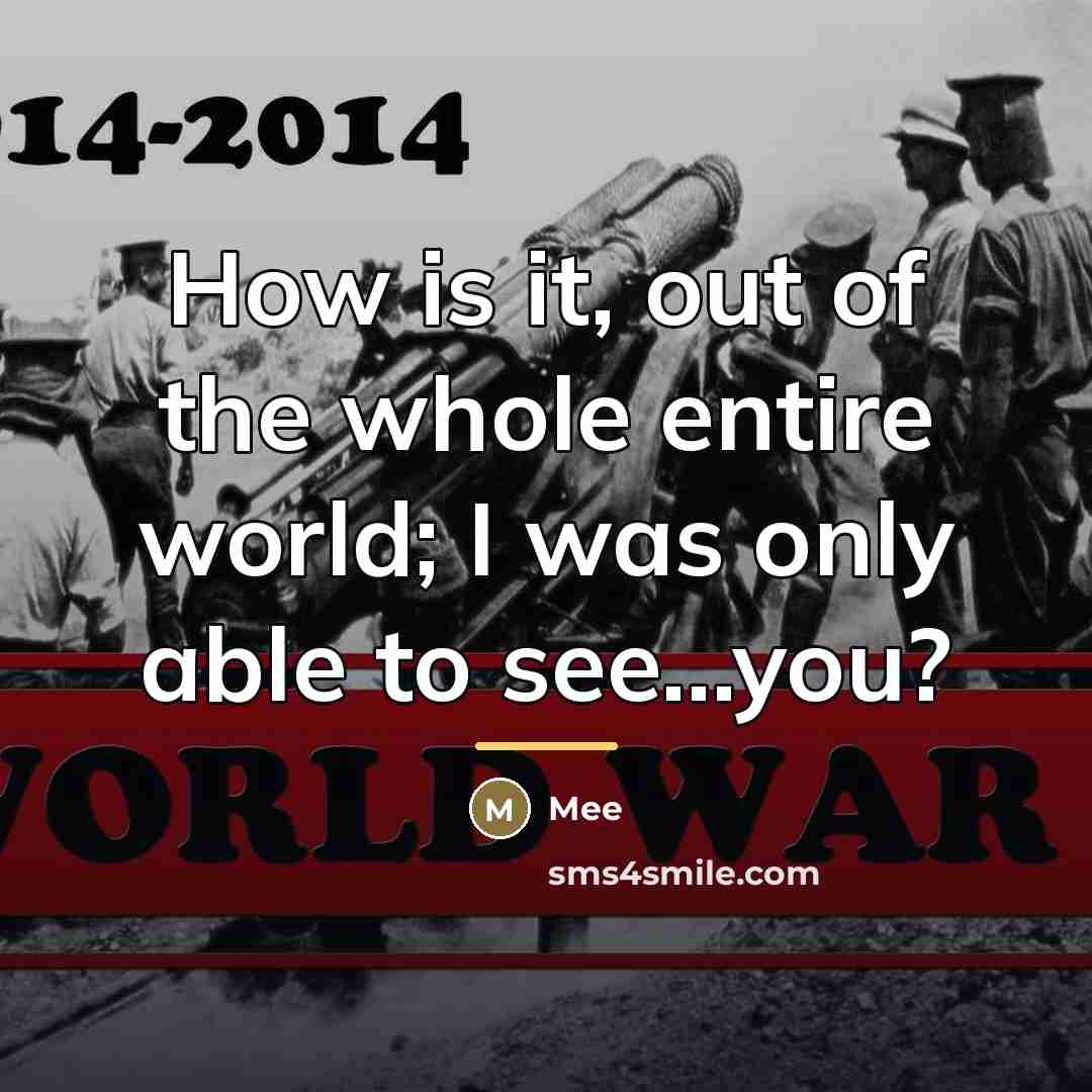 “How is it, out of the whole entire world; I…” quote by Mee