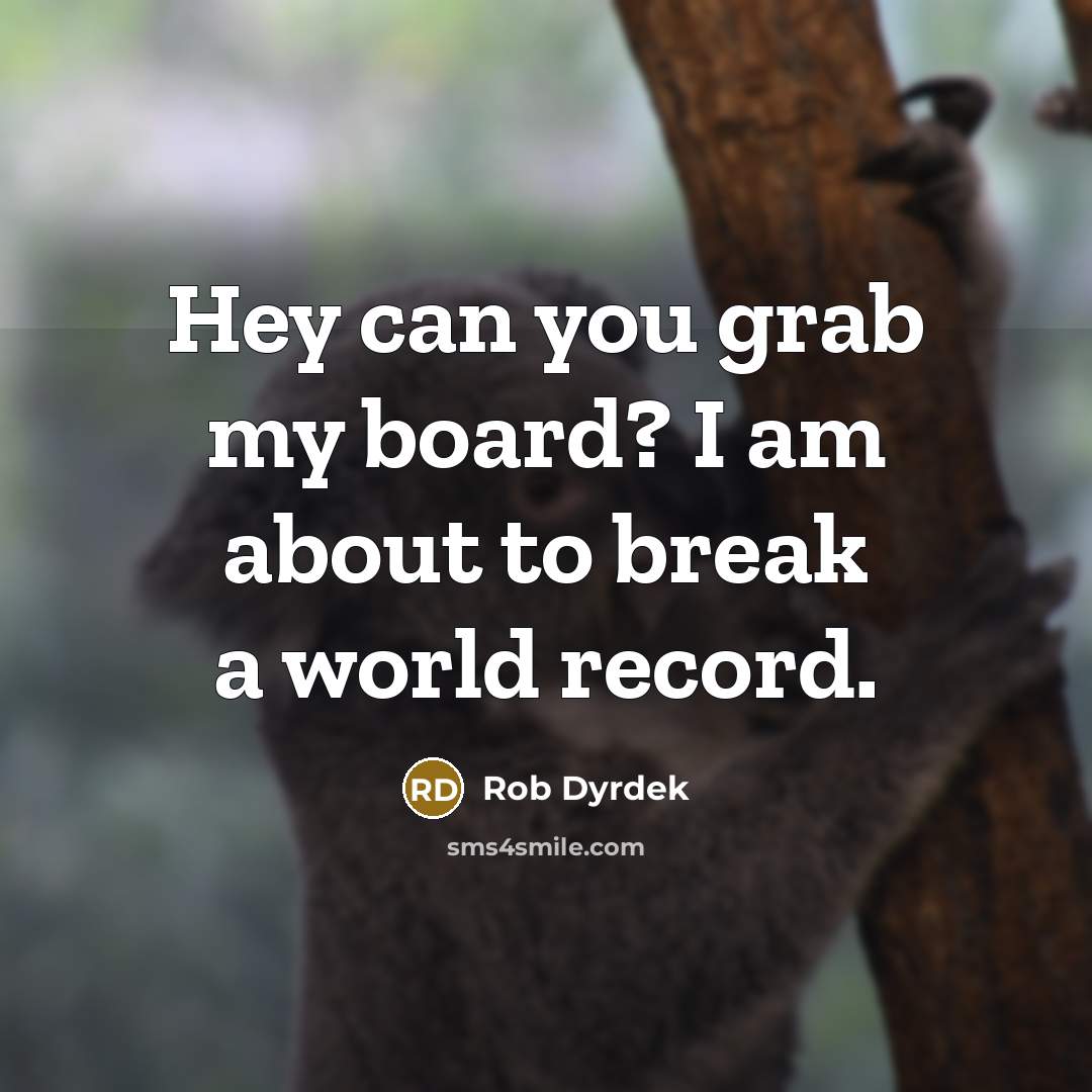 “Hey can you grab my board? I am about to break a world record.” quote by Rob Dyrdek