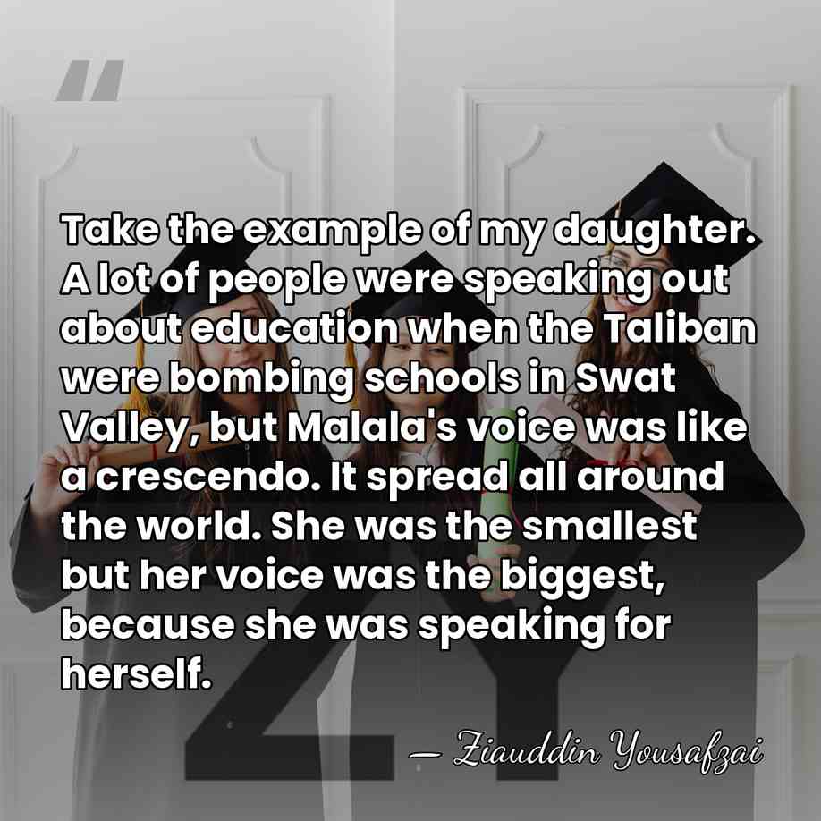 Take the example of my daughter. A lot of people were speaking&hellip; - Ziauddin Yousafzai