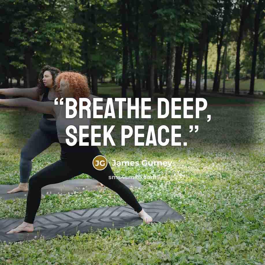 “Breathe Deep, Seek Peace.” quote by James Gurney