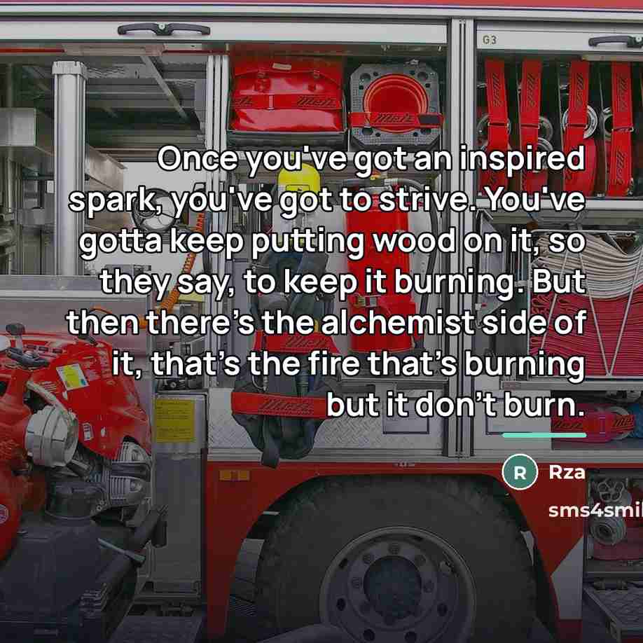 “Once you've got an inspired spark, you've got to strive.…” quote by RZA