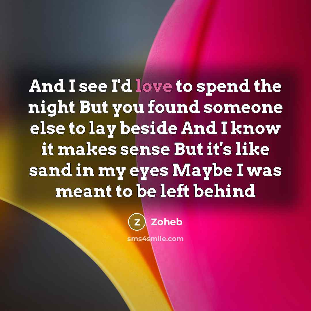 “And I see I'd love to spend the night But…” quote by Zoheb