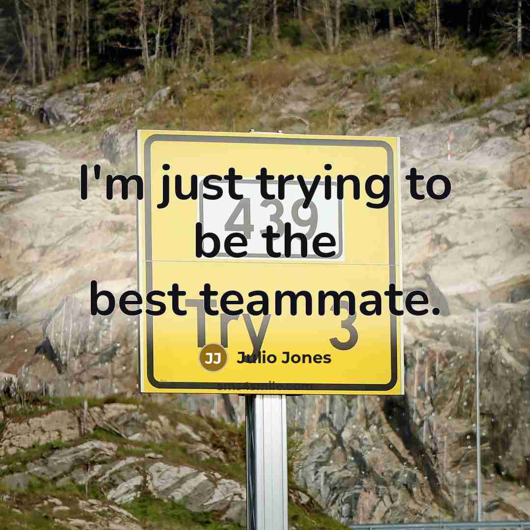 “I'm just trying to be the best teammate.…” quote by Julio Jones