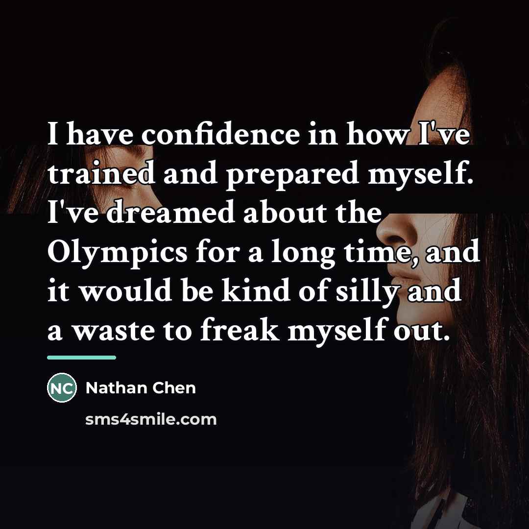 “I have confidence in how I've trained and prepared myself.…” quote by Nathan Chen