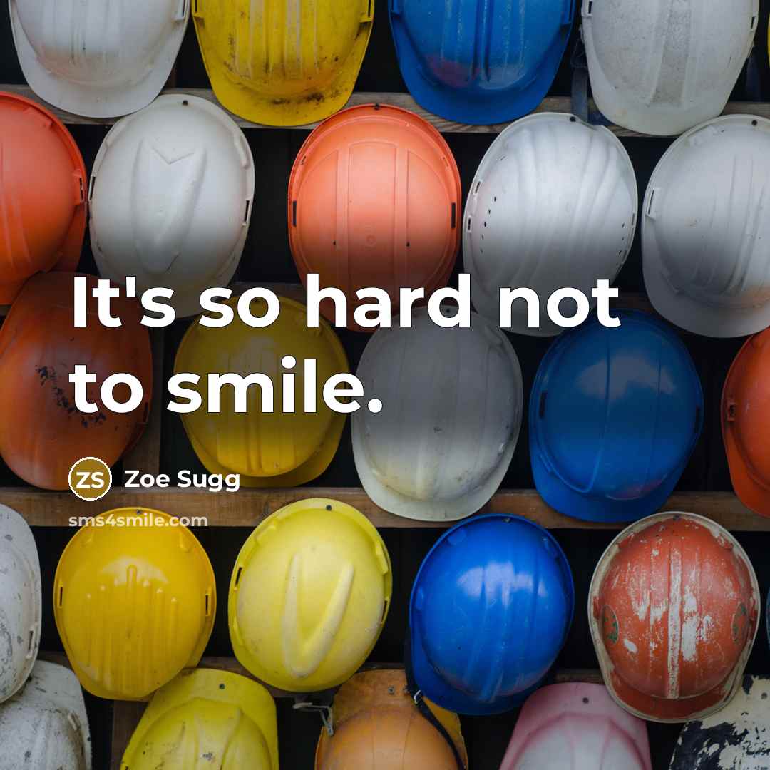 “It's so hard not to smile.…” quote by Zoe Sugg