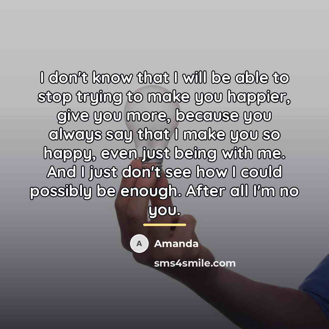 “I don't know that I will be able to stop…” quote by Amanda