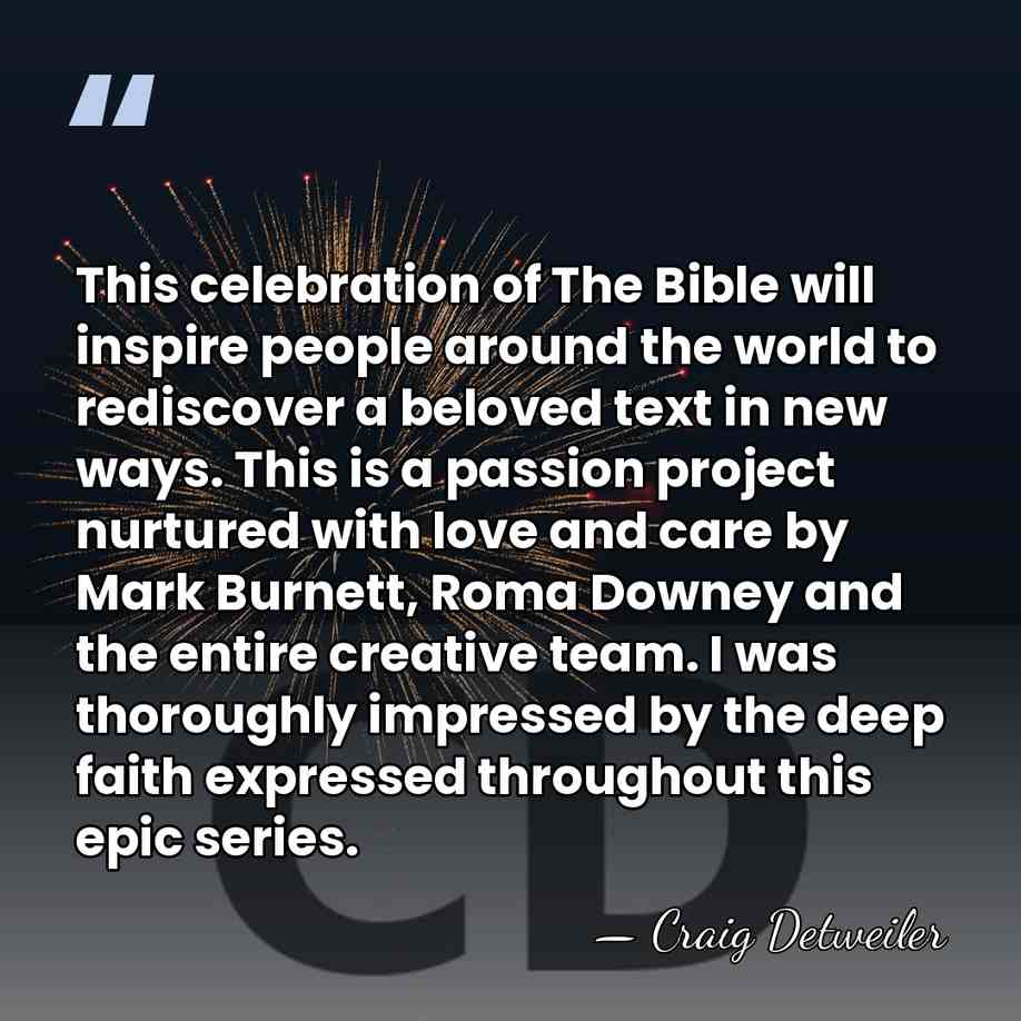 This celebration of The Bible will inspire people around the world to&hellip; - Craig Detweiler