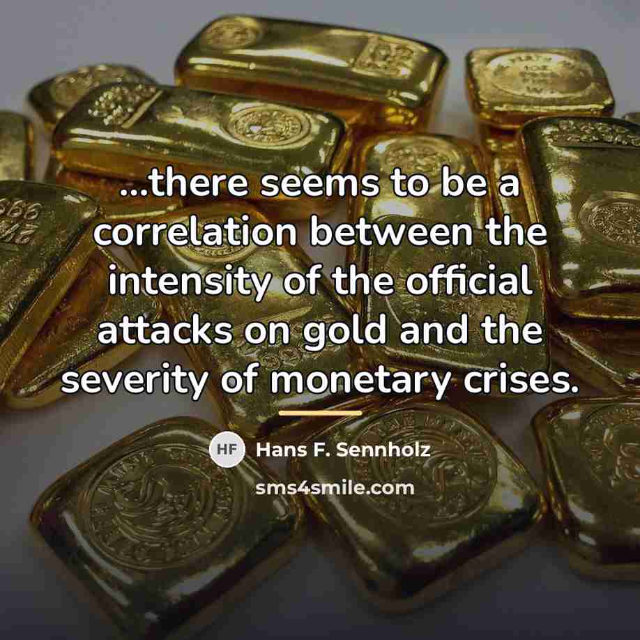 “...there seems to be a correlation between the intensity of…” quote by Hans F. Sennholz