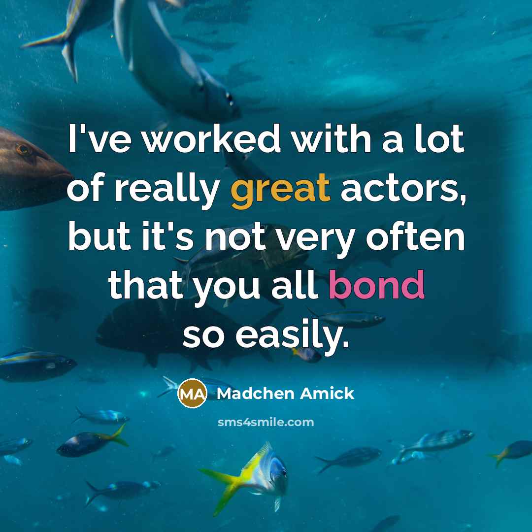 “I've worked with a lot of really great actors, but…” quote by Madchen Amick