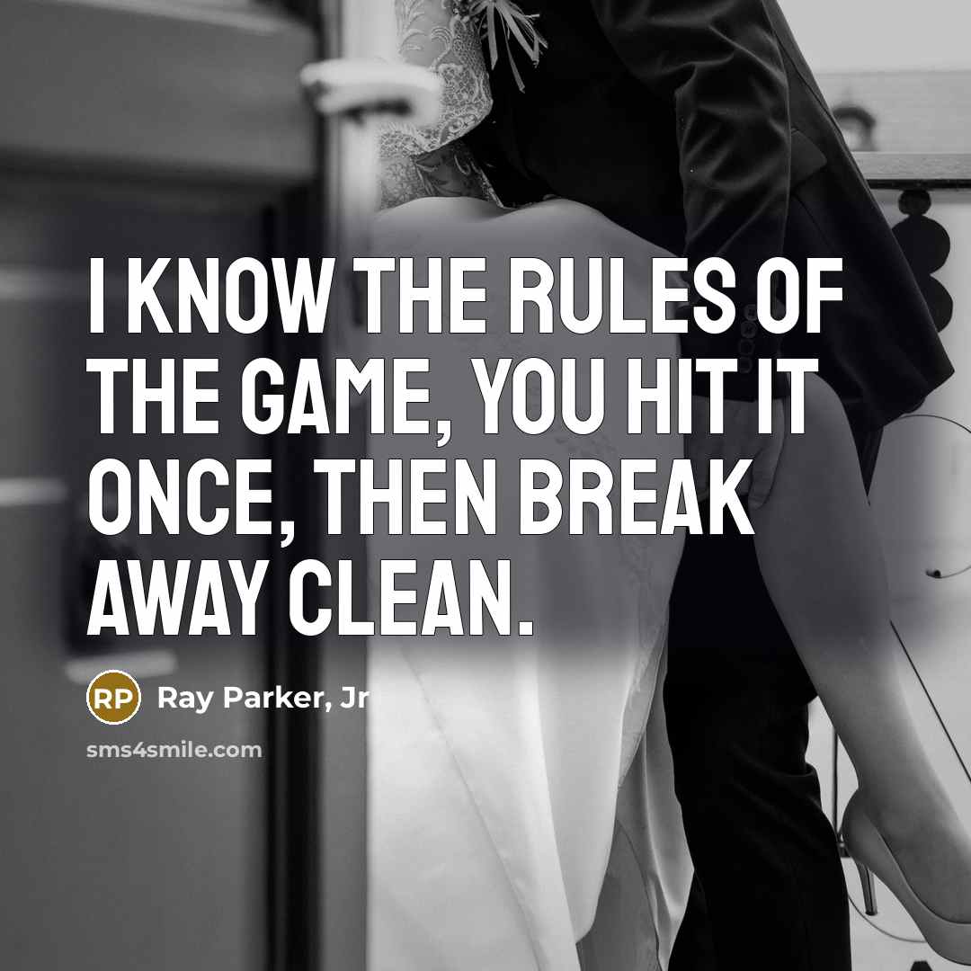 “I know the rules of the game, you hit it…” quote by Ray Parker, Jr