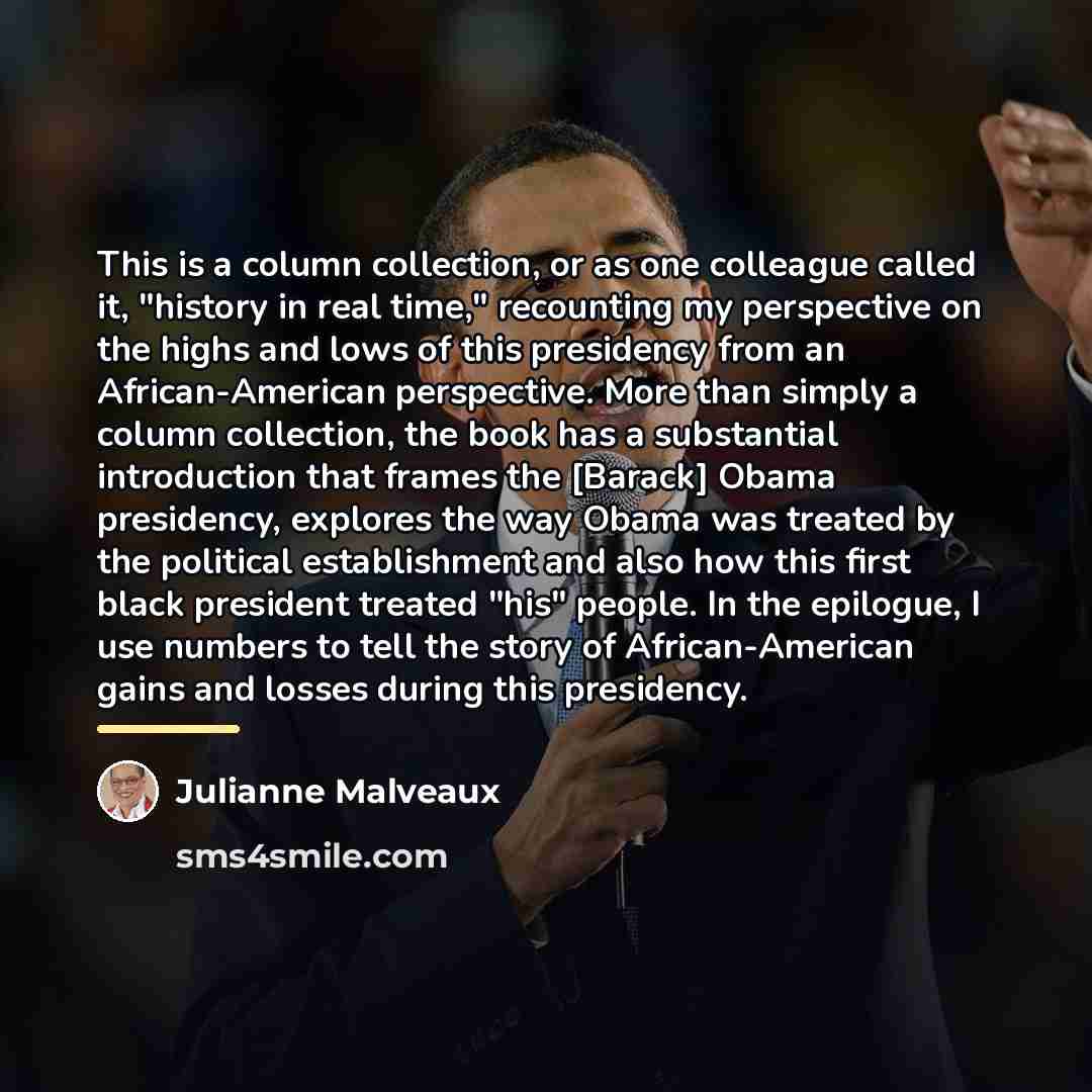 “This is a column collection, or as one colleague called…” quote by Julianne Malveaux